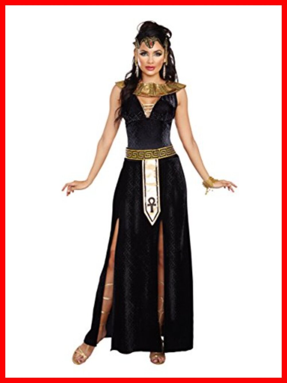 Dreamgirl Cleopatra Costume 100% Polyester Egyptian Embossed Halloween